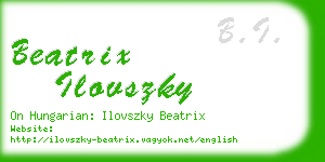 beatrix ilovszky business card